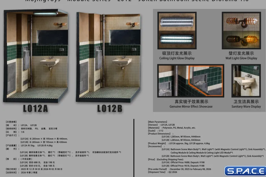1/6 Scale Bathroom Base Version B