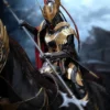 1/6 Scale Black Armor Horse of Eagle Knight Guard
