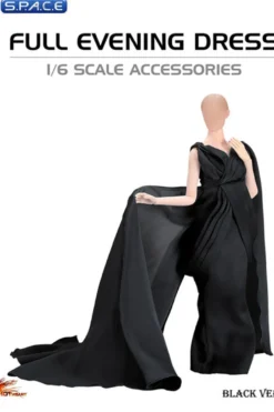 1/6 Scale black Full Evening Dress