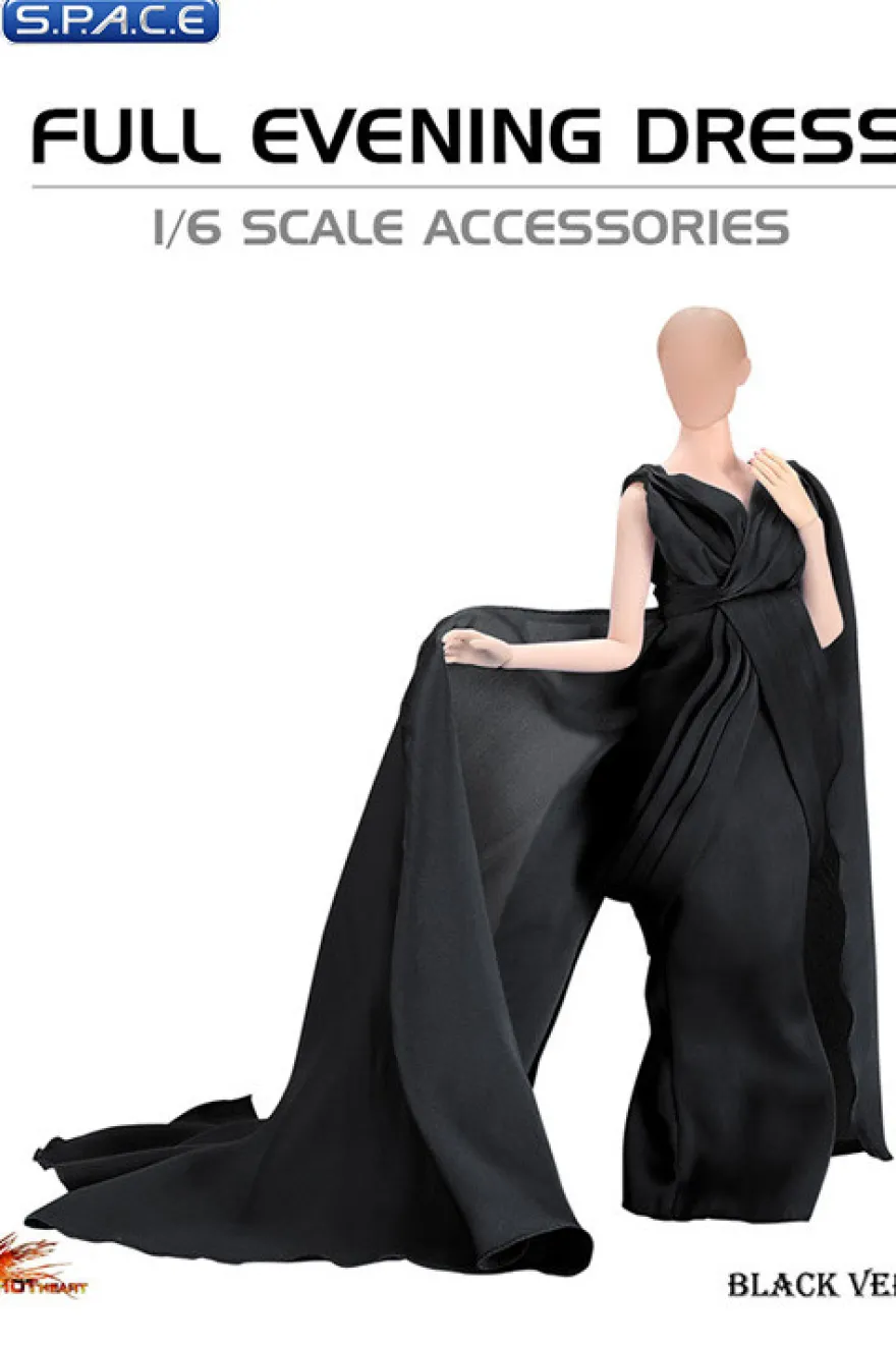 1/6 Scale black Full Evening Dress