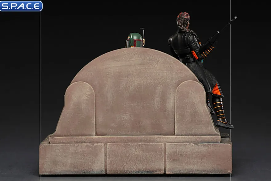 1/10 Scale Boba Fett & Fennec Shand on Throne Deluxe Art Scale Statue