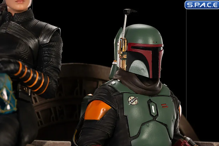 1/10 Scale Boba Fett & Fennec Shand on Throne Deluxe Art Scale Statue