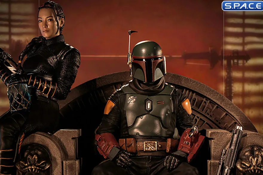 1/10 Scale Boba Fett & Fennec Shand on Throne Deluxe Art Scale Statue