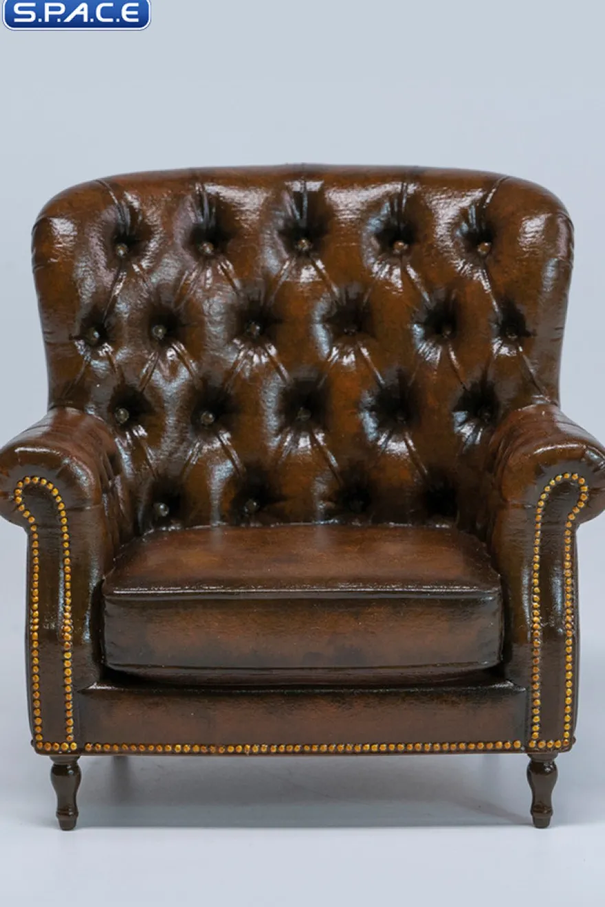 1/12 Scale British Vintage Chesterfield Armchair
