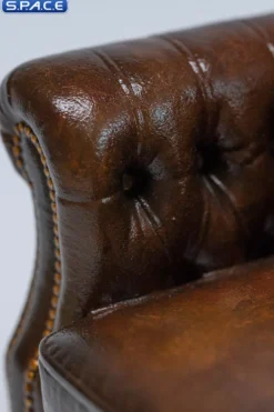 1/12 Scale British Vintage Chesterfield Armchair