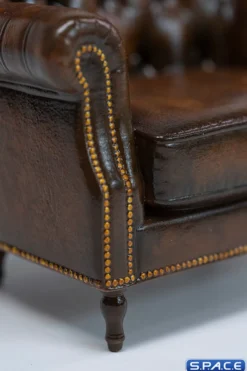 1/12 Scale British Vintage Chesterfield Armchair