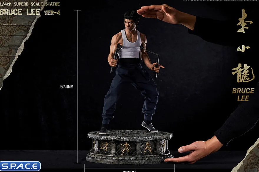 1/4 Scale Bruce Lee Superb Hybrid Tribute Statue Version 4