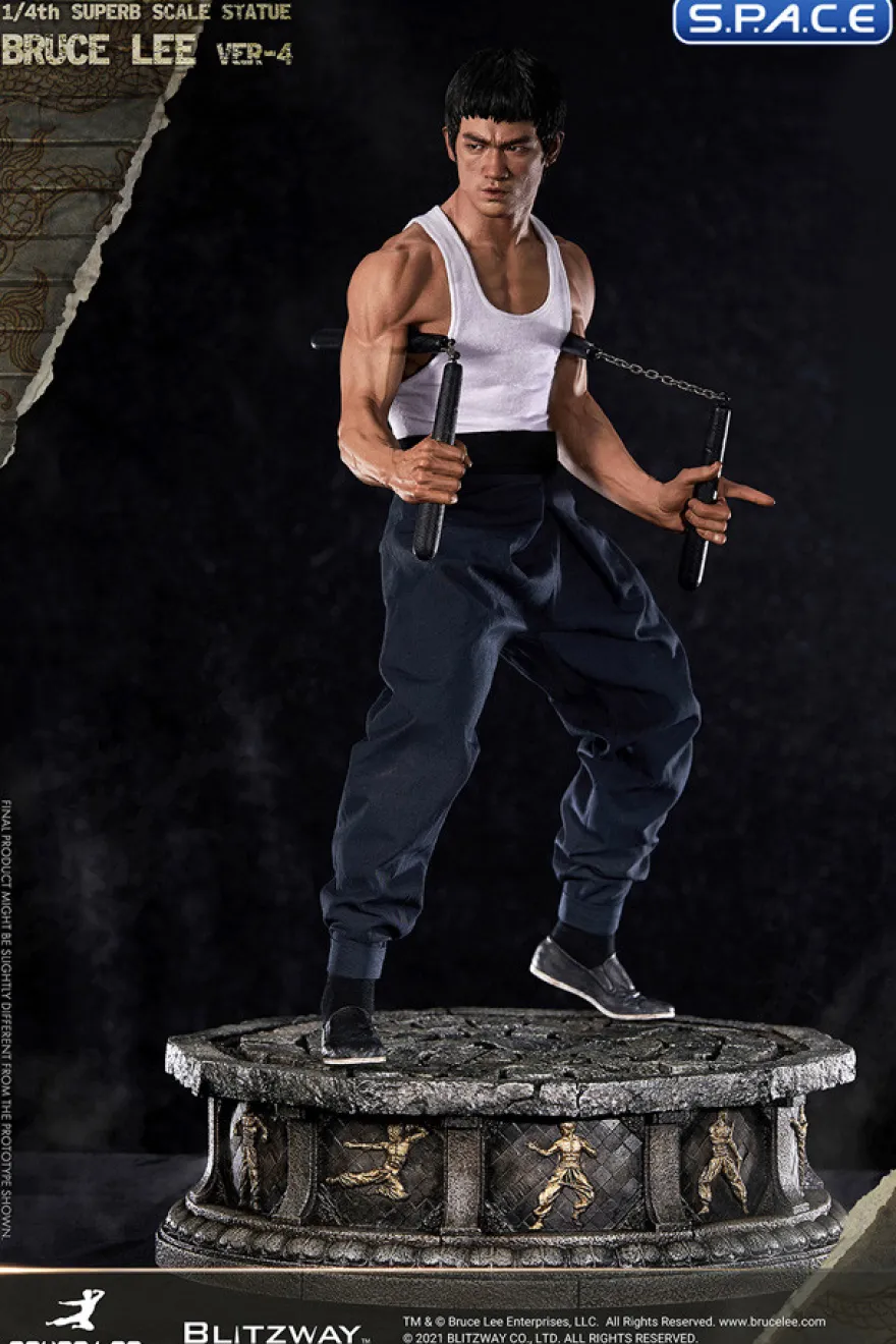 1/4 Scale Bruce Lee Superb Hybrid Tribute Statue Version 4