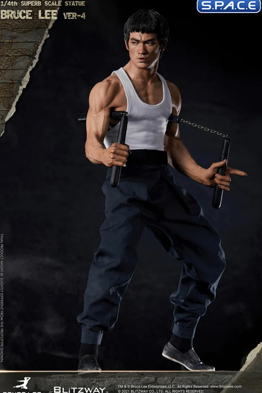 1/4 Scale Bruce Lee Superb Hybrid Tribute Statue Version 4