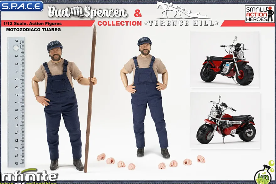 1/12 Scale Bud Spencer as Ben on Tuareg Moto Zodiaco