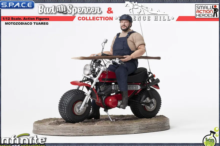1/12 Scale Bud Spencer as Ben on Tuareg Moto Zodiaco