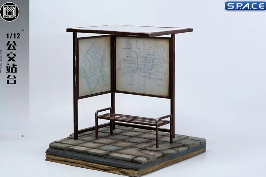 1/12 Scale Bus Stop Diorama Base