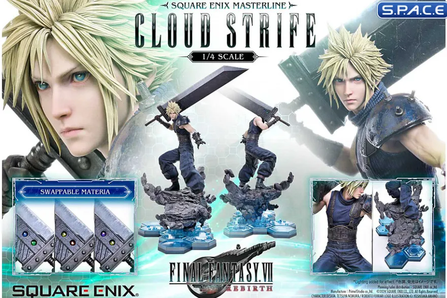 1/4 Scale Cloud Strife Square Enix Masterline Statue