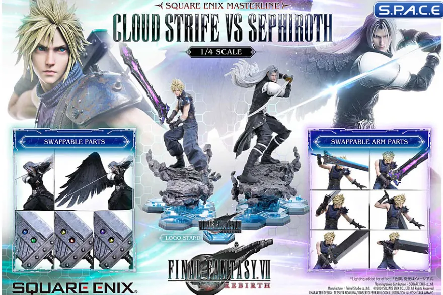 1/4 Scale Cloud vs. Sephiroth Square Enix Masterline Statue Set