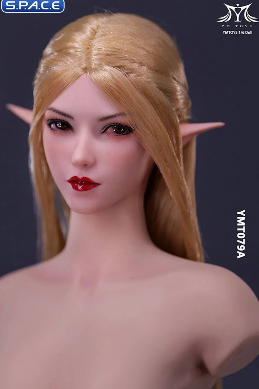 1/6 Scale Elf Twin Mei Head Sculpt (blonde hair)