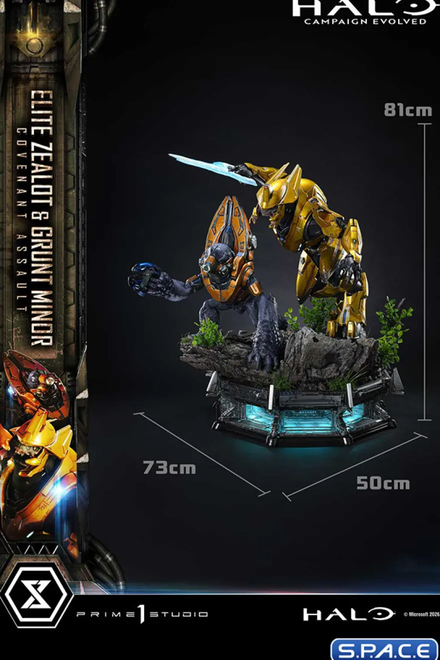 1/4 Scale Elite Zealot & Grunt Minor Covenant Assault Ultimate Premium Masterline Statue
