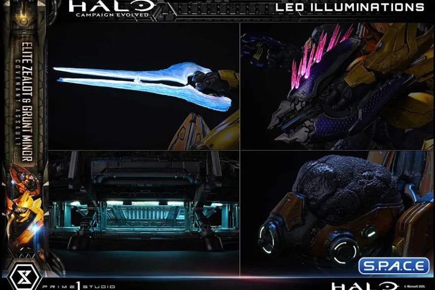 1/4 Scale Elite Zealot & Grunt Minor Covenant Assault Ultimate Premium Masterline Statue