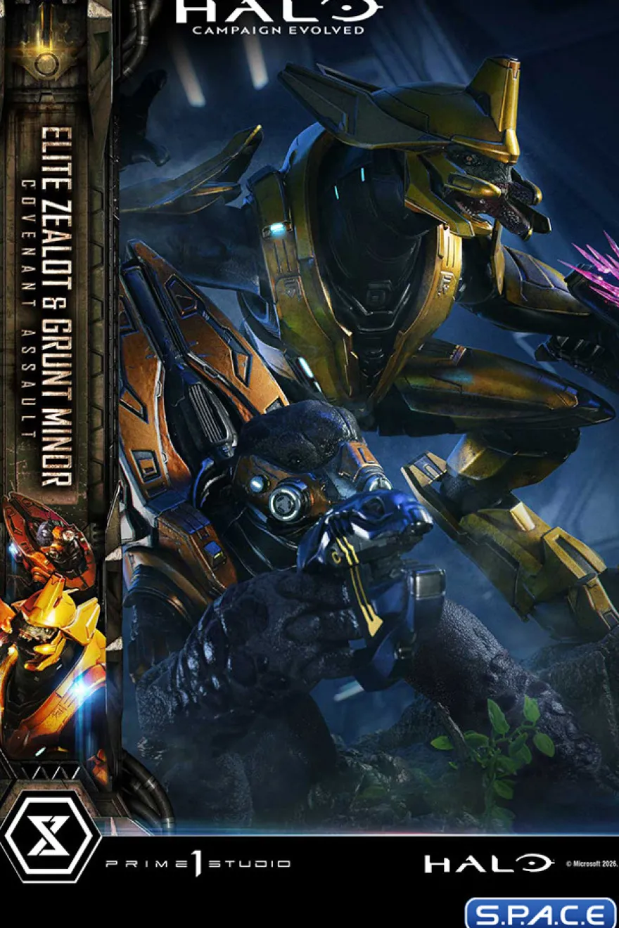 1/4 Scale Elite Zealot & Grunt Minor Covenant Assault Ultimate Premium Masterline Statue