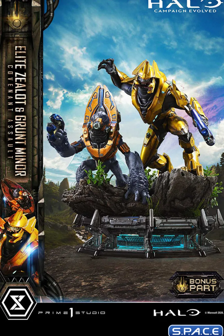 1/4 Scale Elite Zealot & Grunt Minor Covenant Assault Ultimate Premium Masterline Statue