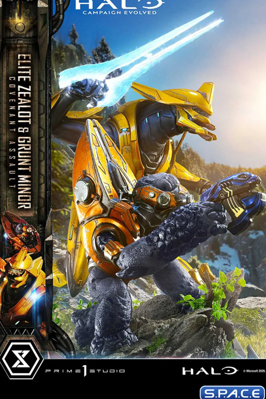 1/4 Scale Elite Zealot & Grunt Minor Covenant Assault Ultimate Premium Masterline Statue