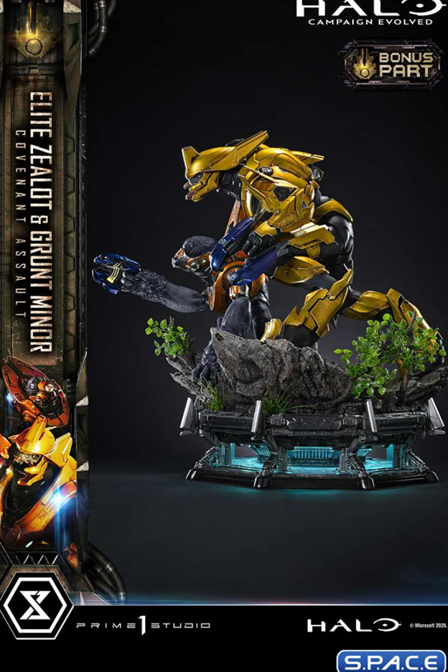 1/4 Scale Elite Zealot & Grunt Minor Covenant Assault Ultimate Premium Masterline Statue