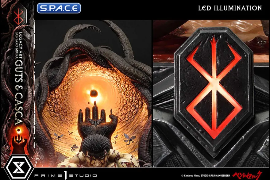 1/4 Scale Guts & Casca Legacy Art »Kentaro Miura« Statue