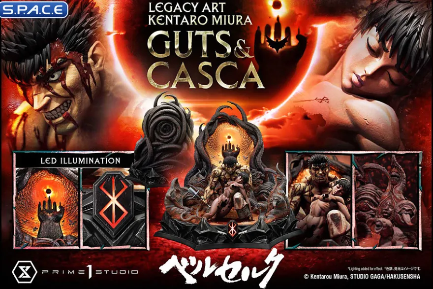 1/4 Scale Guts & Casca Legacy Art »Kentaro Miura« Statue