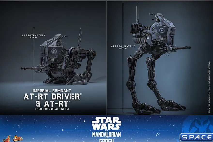1/6 Scale Imperial Remnant AT-RT Driver & AT-RT Movie Masterpiece Set MMS875