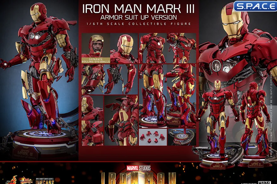 1/6 Scale Iron Man Mark III Armor Suit Up Version