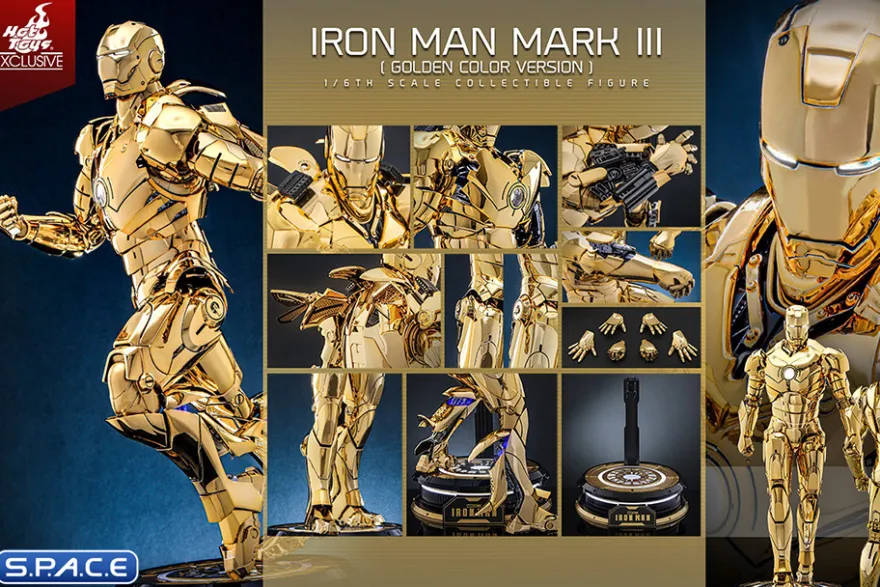 1/6 Scale Iron Man Mark III Gold Color Version