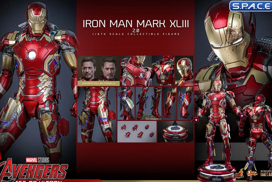 1/6 Scale Iron Man Mark XLIII 2.0 Movie Masterpiece MMS865D80