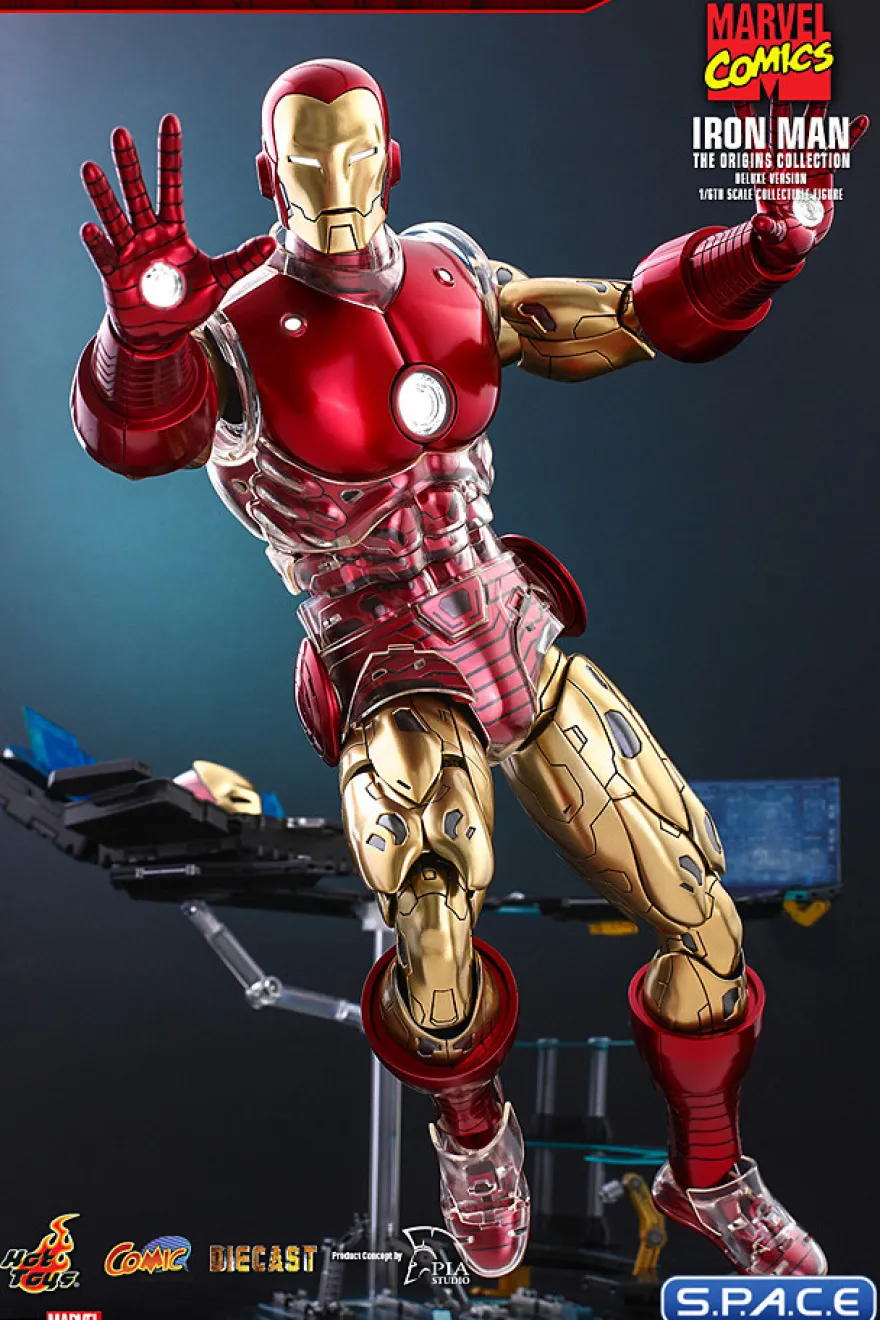 1/6 Scale Iron Man »The Origins Collection« Deluxe Version Comic Masterpiece CMS08D38 Diecast Series