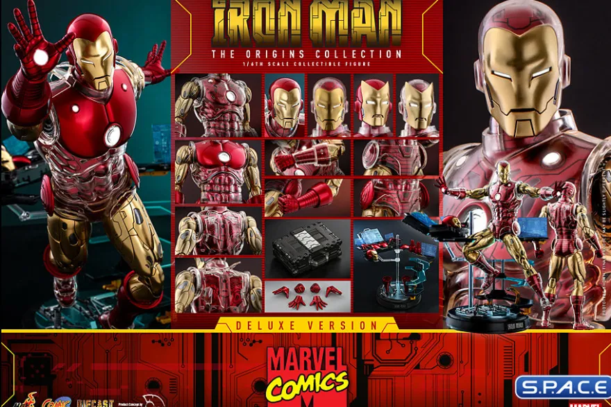 1/6 Scale Iron Man »The Origins Collection« Deluxe Version Comic Masterpiece CMS08D38 Diecast Series