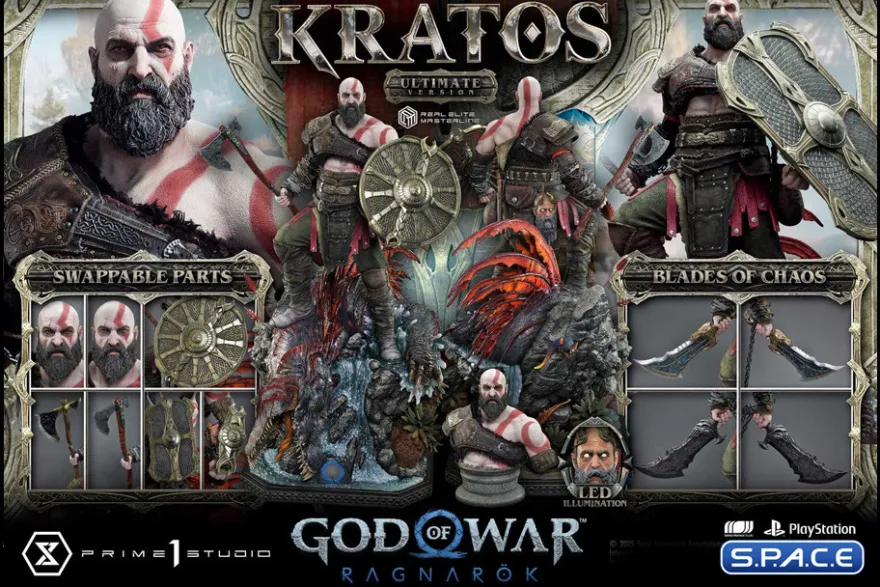 1/3 Scale Kratos Real Elite Masterline Statue