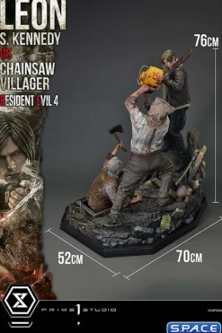 1/4 Scale Leon S. Kennedy vs. Chainsaw Villager Ultimate Premium Masterline Statue