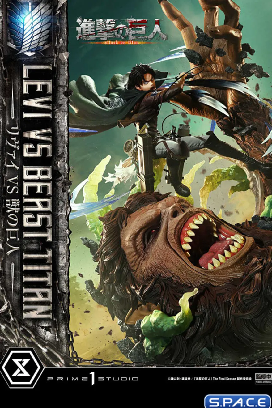 1/4 Scale Levi vs. Beast Titan Ultimate Premium Masterline Statue