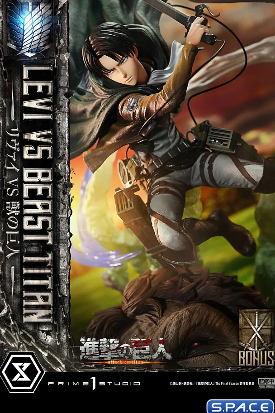 1/4 Scale Levi vs. Beast Titan Ultimate Premium Masterline Statue