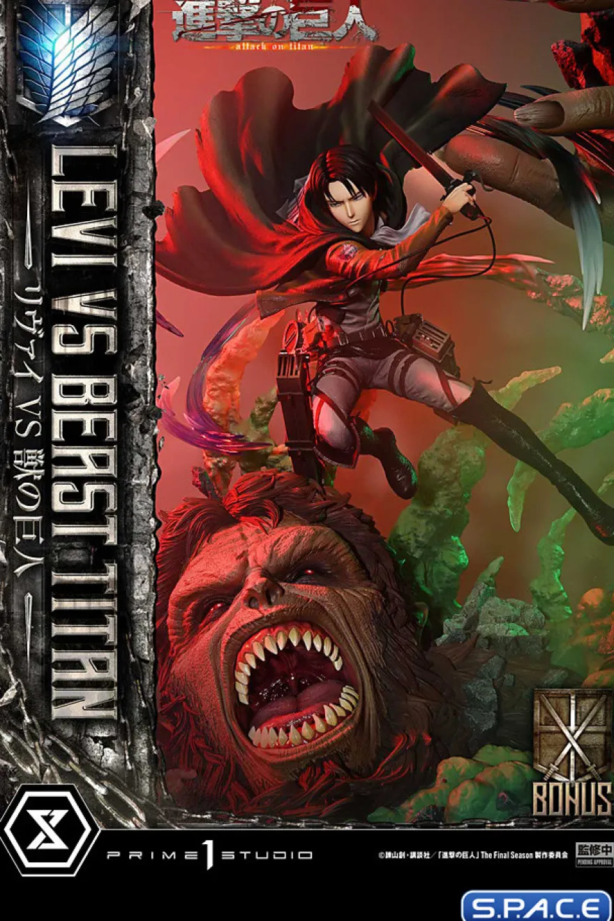 1/4 Scale Levi vs. Beast Titan Ultimate Premium Masterline Statue