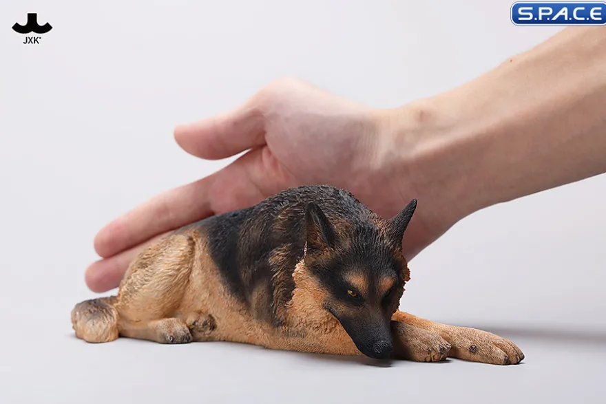 1/6 Scale lying German Shepherd