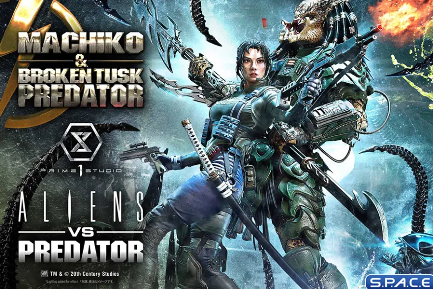 1/4 Scale Machiko & Broken Tusk Predator Ultimate Premium Masterline Statue