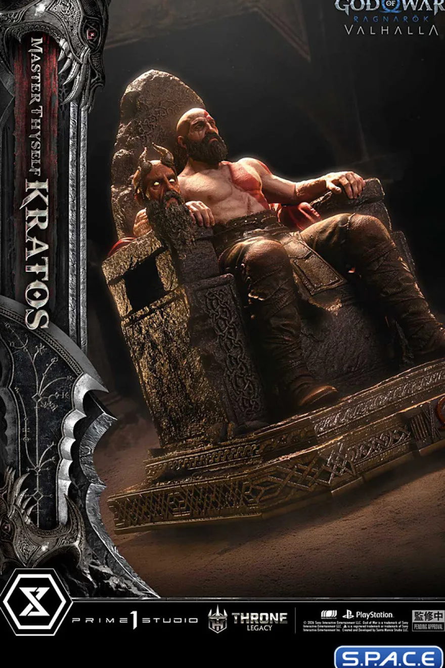 1/3 Scale Master Thyself Kratos Throne Legacy Statue