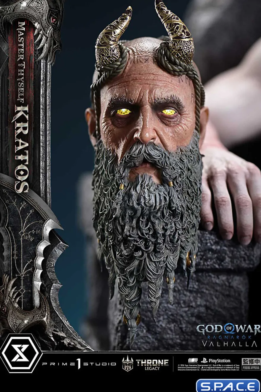 1/3 Scale Master Thyself Kratos Throne Legacy Statue