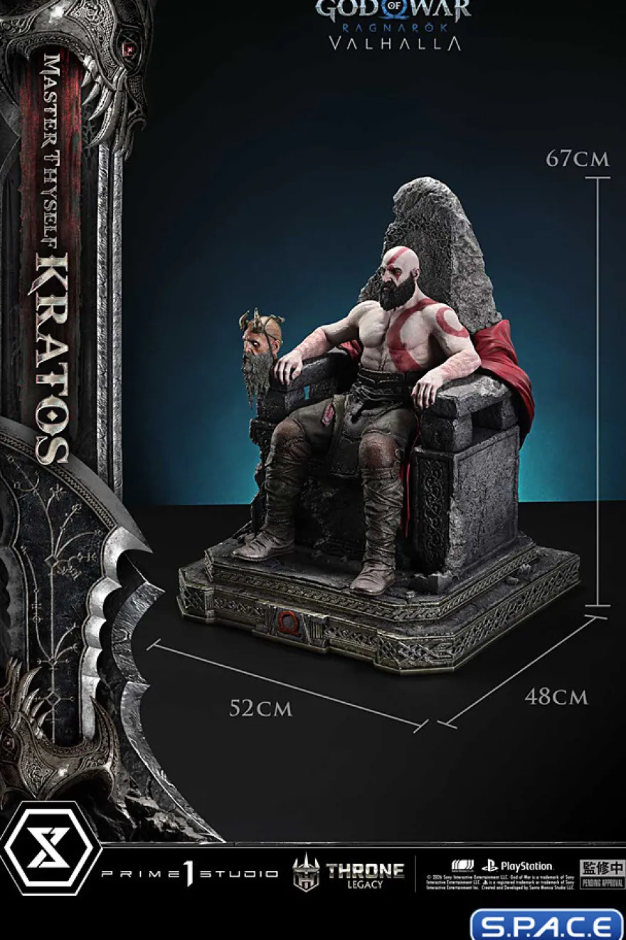 1/3 Scale Master Thyself Kratos Throne Legacy Statue