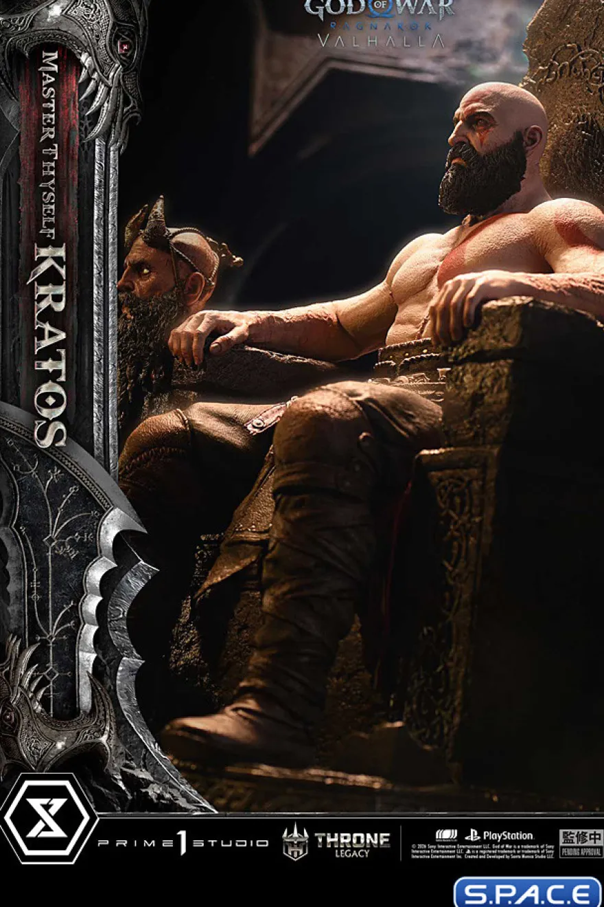 1/3 Scale Master Thyself Kratos Throne Legacy Statue