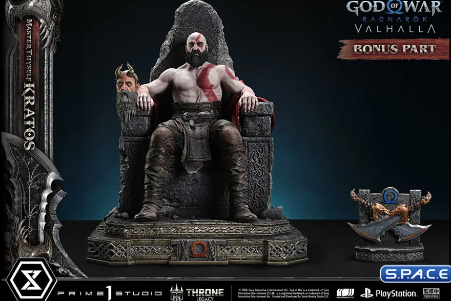 1/3 Scale Master Thyself Kratos Throne Legacy Statue