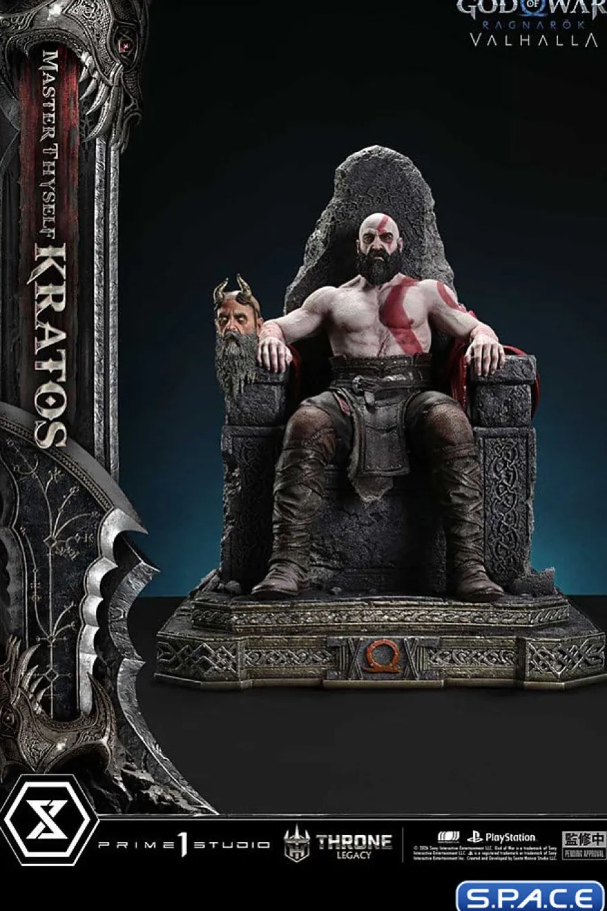 1/3 Scale Master Thyself Kratos Throne Legacy Statue