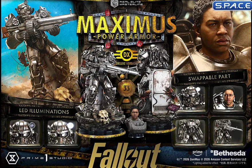 1/4 Scale Maximus Power Armor Deluxe Real Elite Masterline Statue