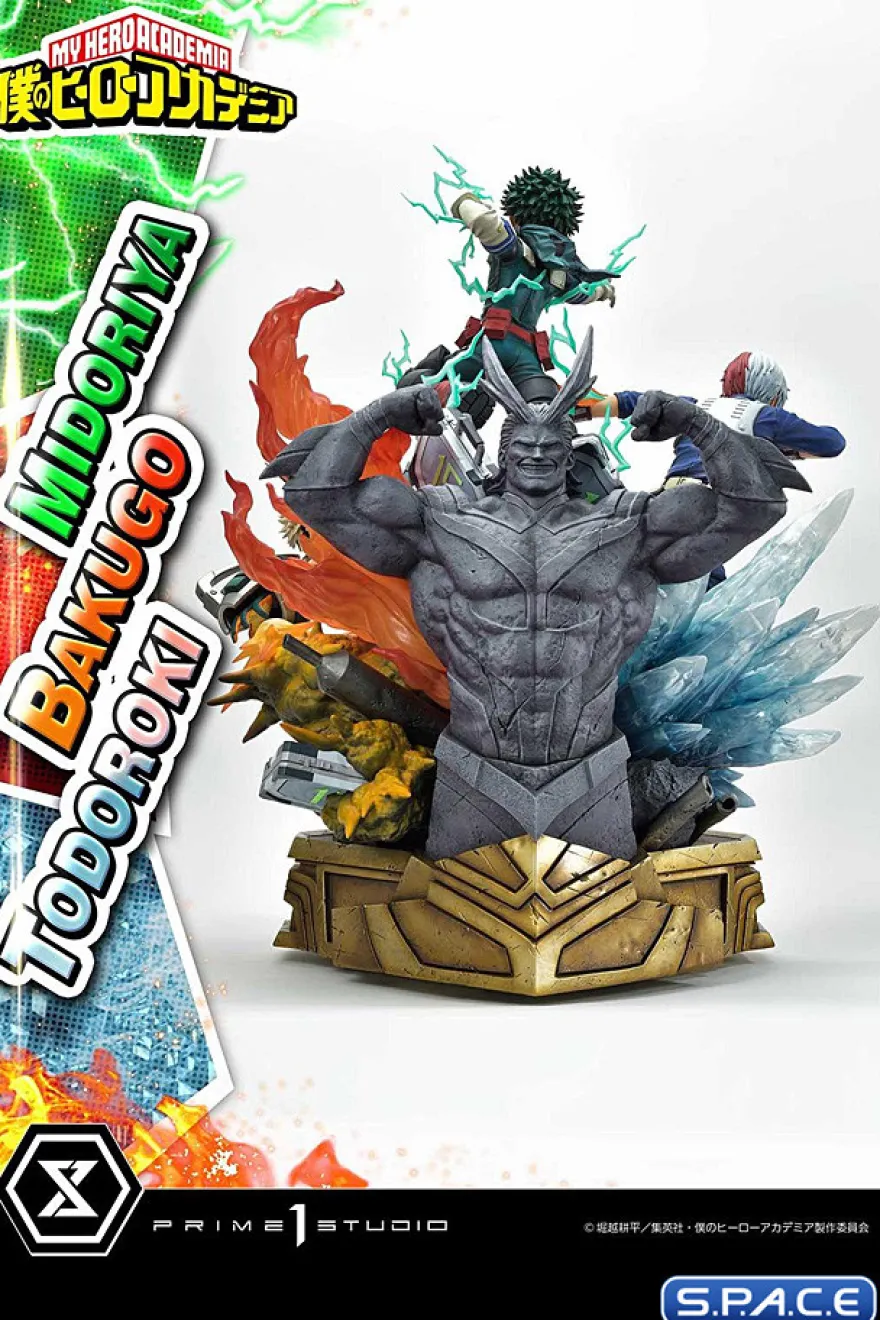1/4 Scale Midoriya, Bakugo & Todoroki Ultimate Premium Masterline Statue
