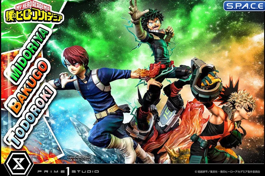 1/4 Scale Midoriya, Bakugo & Todoroki Ultimate Premium Masterline Statue