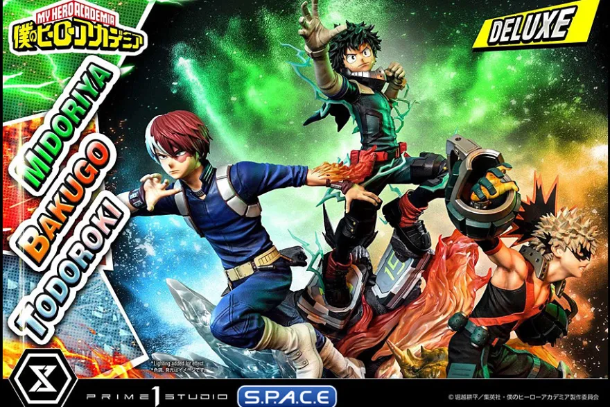 1/4 Scale Midoriya, Bakugo & Todoroki Deluxe Ultimate Premium Masterline Statue - Bonus Version